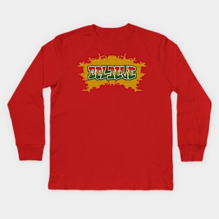 Believe Merry Christmas | Graffiti Designs T Shirts Kids Long Sleeve T-Shirt